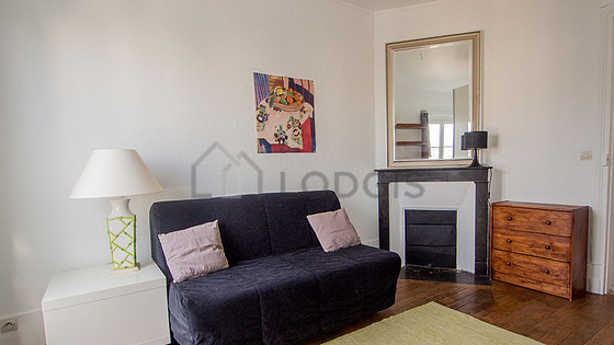 Living room with wooden floor