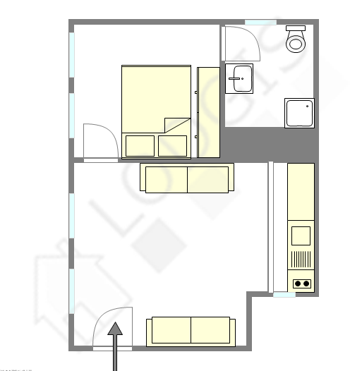 Квартира Париж 11° - Интерактивный план