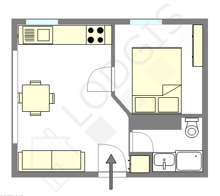 Квартира Париж 11° - Интерактивный план