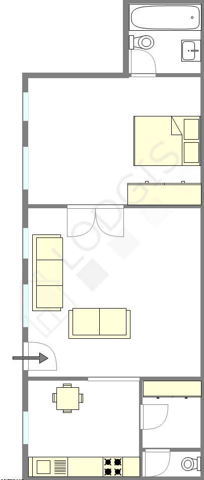 Apartamento Paris 7° - Plano interativo