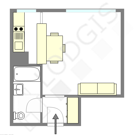 Apartment Paris 19° - Interactive plan