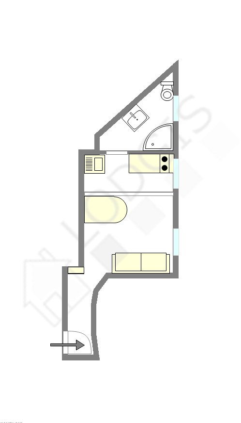 Квартира Париж 6° - Интерактивный план