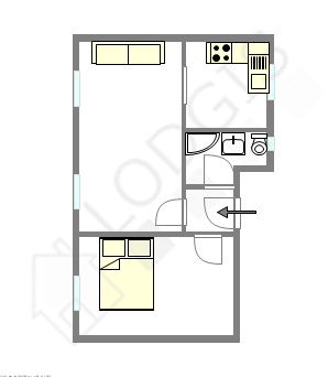 Квартира Париж 18° - Интерактивный план