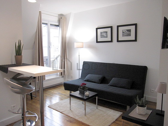 Living room with wooden floor