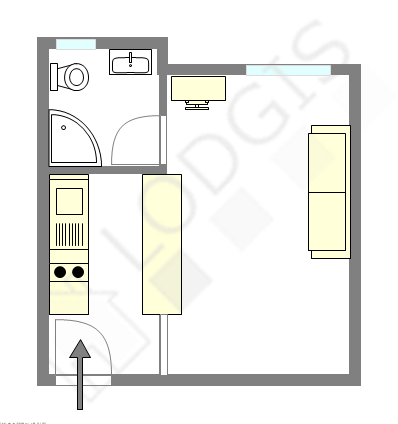 Квартира Париж 15° - Интерактивный план