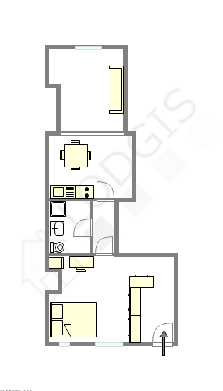 Квартира Париж 4° - Интерактивный план