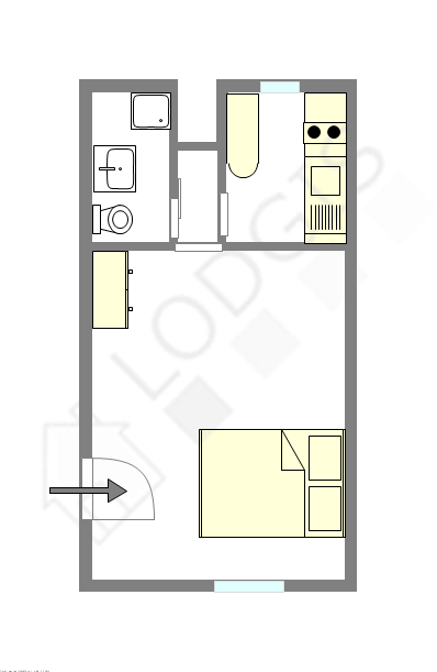 Квартира Париж 5° - Интерактивный план