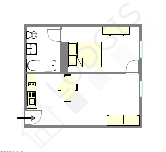 Apartment Paris 11° - Interactive plan