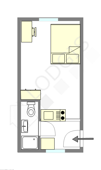 Квартира Париж 18° - Интерактивный план