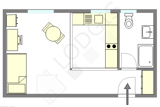 Квартира Париж 15° - Интерактивный план