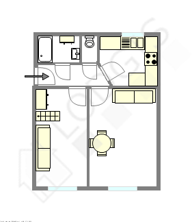 Wohnung Paris 15° - Interaktiven Plan