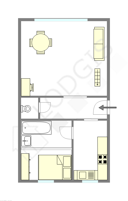 Apartment Paris 13° - Interactive plan
