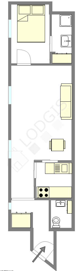 Apartamento Paris 6° - Plano interativo
