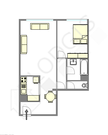 Квартира Париж 14° - Интерактивный план