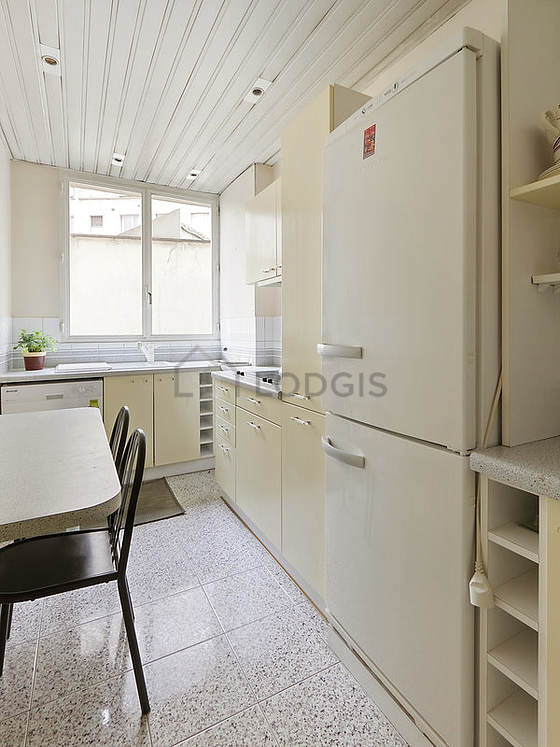 Kitchen equipped with crockery