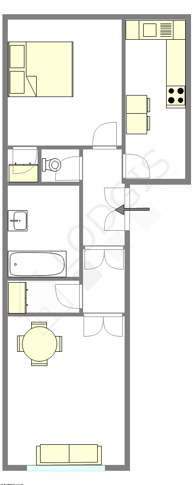 Apartamento Paris 4° - Plano interativo