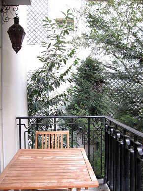 Balcony with view on garden