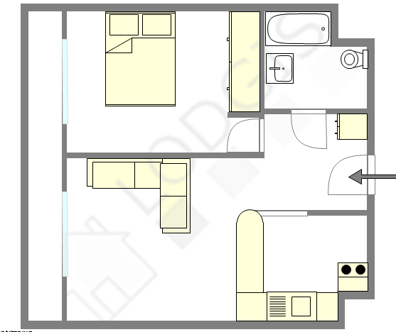 Apartamento Colombes - Plano interactivo