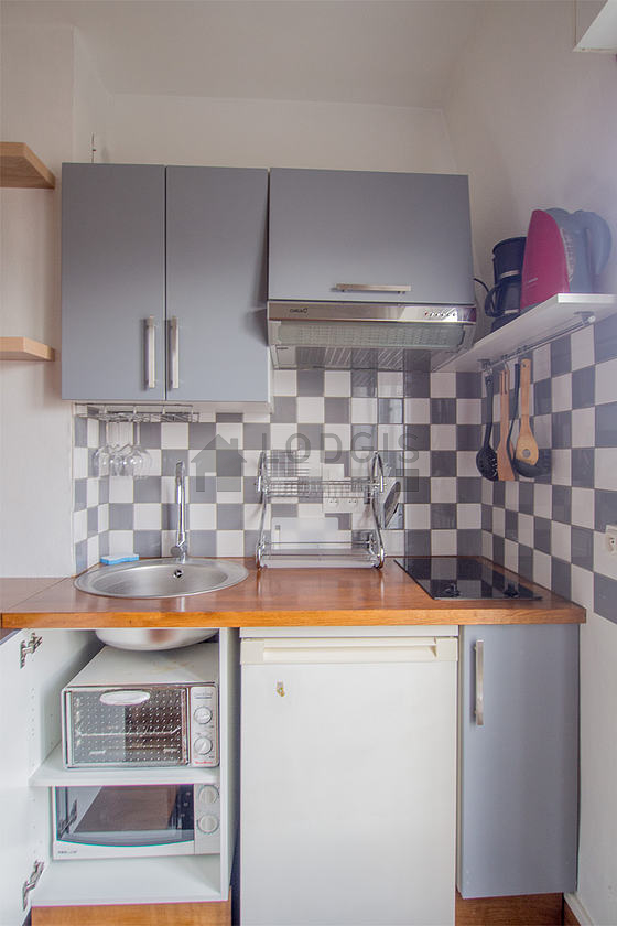 Kitchen with wooden floor