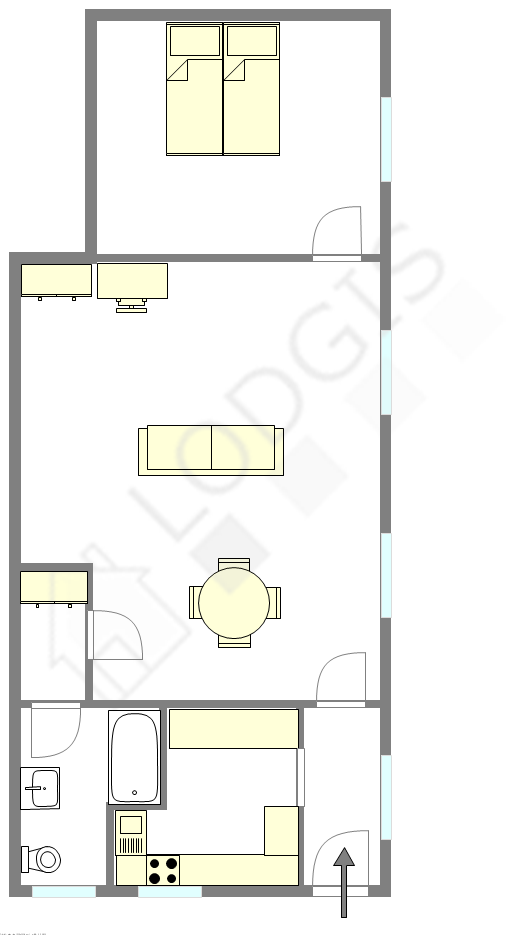 Квартира Париж 14° - Интерактивный план