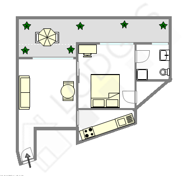 Apartment Paris 9° - Interactive plan