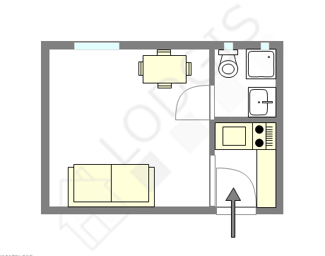 Квартира Париж 19° - Интерактивный план