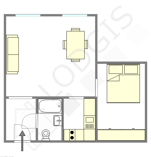 Appartement Paris 2° - Plan interactif