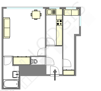 Appartement Paris 15° - Plan interactif