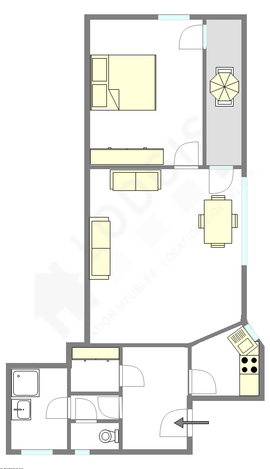 Apartment Paris 17° - Interactive plan
