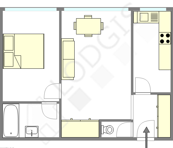 Apartamento Paris 19° - Plano interativo