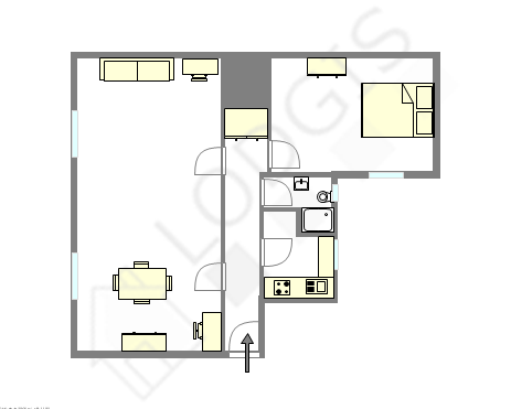 Appartamento Parigi 15° - Piantina interattiva