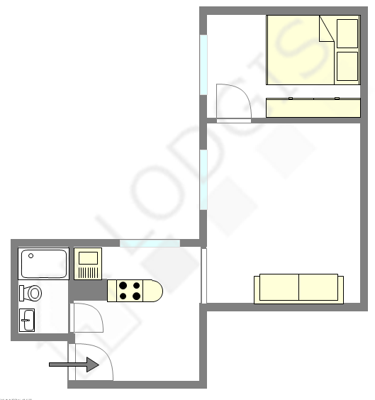 Apartamento París 9° - Plano interactivo