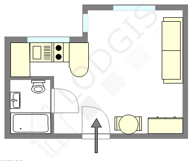 Appartamento Parigi 13° - Piantina interattiva