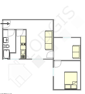 Wohnung Paris 9° - Interaktiven Plan