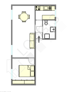 Appartement Paris 16° - Plan interactif