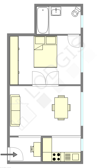 Appartamento Parigi 17° - Piantina interattiva
