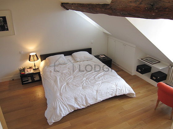Bedroom with double-glazed windows facing the road