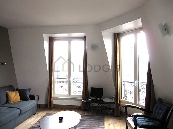 Living room with wooden floor