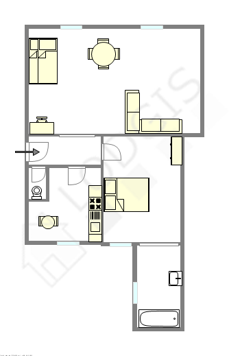 Квартира Val de marne sud - Интерактивный план