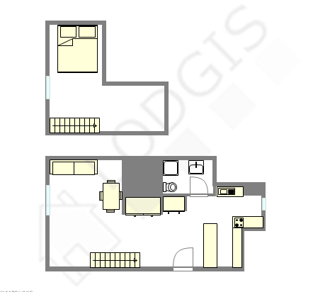 Квартира Париж 11° - Интерактивный план