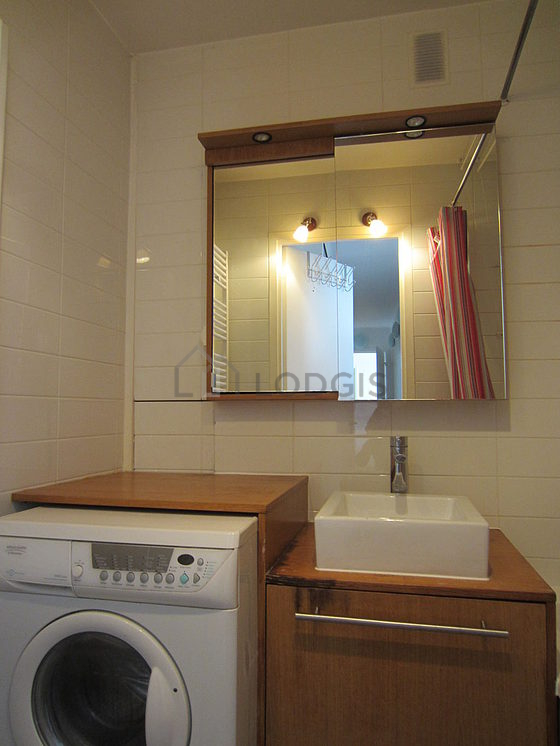 Bathroom with tile floor