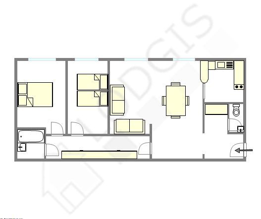 Apartment Paris 10° - Interactive plan