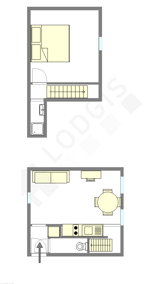Duplex Paris 14° - Plan interactif