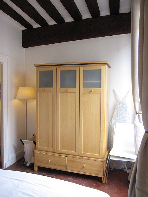 Bedroom with floor tiles floor