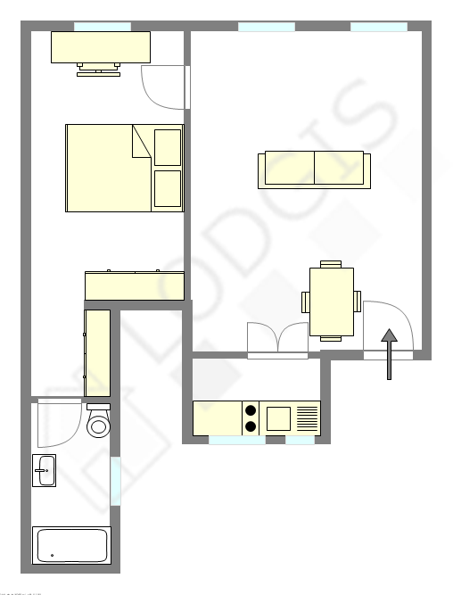 Apartment Paris 6° - Interactive plan