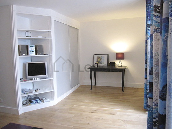 Living room with wooden floor