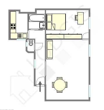 Квартира Париж 15° - Интерактивный план