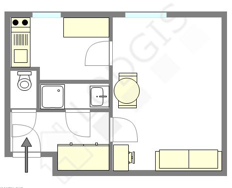 Appartement Clichy - Plan interactif