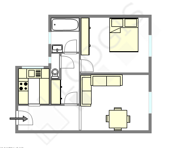 Квартира Париж 16° - Интерактивный план