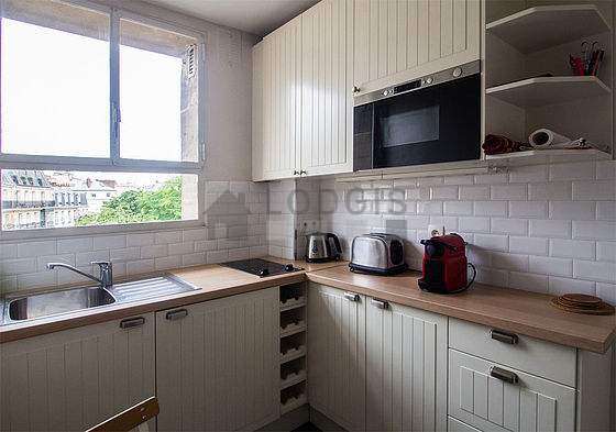 Beautiful kitchen with tile floor
